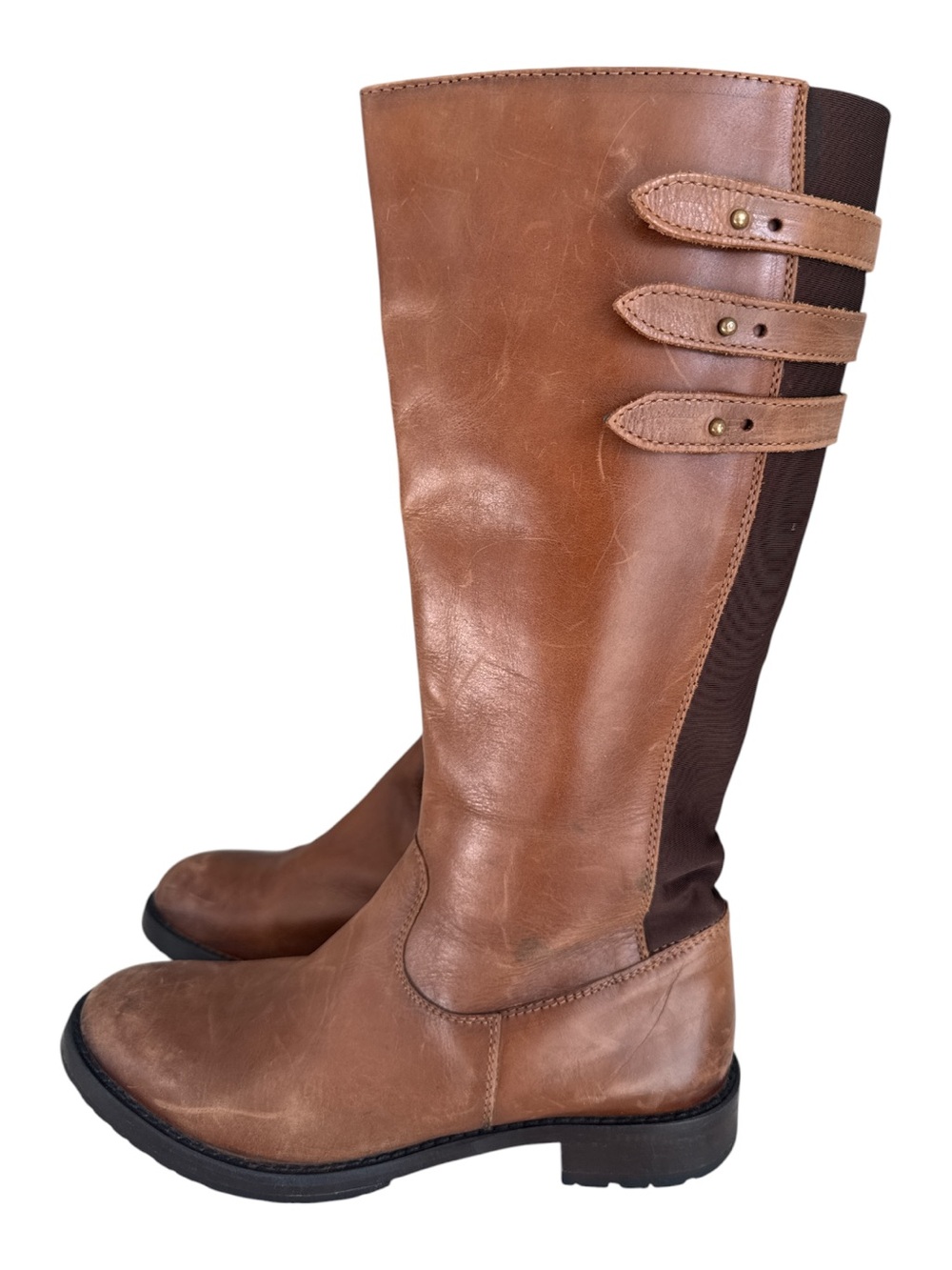 Diba True Tall Riding Boots in Cognac Brown  Leather
